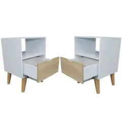 MAOS - Combo X2 Mesa De Noche Nochero Mesa Auxiliar