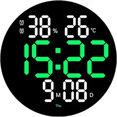 GENERICO - Reloj Digital LED De Pared Con Control Remoto