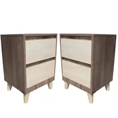 MAOS - Combo X2 Mesa De Noche Nochero Mesa Auxiliar