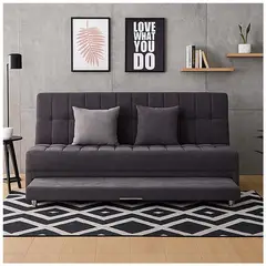 GENERICO - Sofa cama tarima Gregor, Tela Gris Grafito