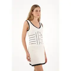 TENNIS - Camisa tejida manga sisa crudo para mujer