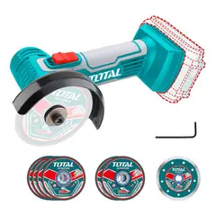 TOTAL - Mini Pulidora 3" Inalambrica 20v incluye 7 discos sin batcarg