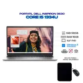 DELL - PORTATIL INSPIRON 3530 INTEL CI5 1334U 15.6" FHD - RAM 16GB DDR4 SSD 512GB M.2 - MOUSE Y FUNDA