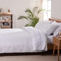 DISTRIHOGAR - Cover Duvet Hotel Experience Polialgodón Jacquard Coastal King
