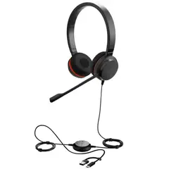 JABRA - Audífonos Diadema Evolve 30 MS Estéreo USB Tipo C / A + 3,5 mm