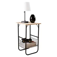 REJIPLAS - Mesa auxiliar armable pintado negro