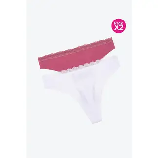 LILI PINK - Panty brasilera paquete x2 confeccionado en algodon