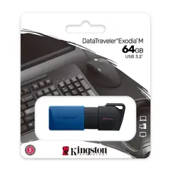 KINGSTON - MEMORIA USB DATATRAVELER 3.2 DTX M 64GB *NEGRO/AZUL