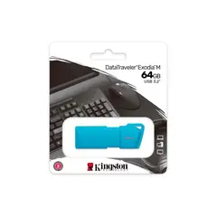 KINGSTON - MEMORIA USB DATATRAVELER 3.2 DTX M 64GB TURQUESA