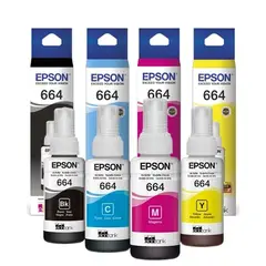 EPSON - Kit 4 Tintas Originales 664 Para L210 L355 L380 L395 L200 L565