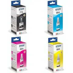 EPSON - 4 Tintas Originales Para Impreso L655 L656 L1455 L606