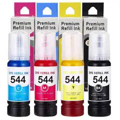 GENERICO - 4 Tintas 544 Genérica - Para Epson L3160 L3250 L5290 L5590 L1210 L110