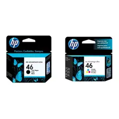 HP - Cartucho 46 Original Negro y Tricolor Para Advantage 2529 4729 5738