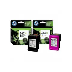 HP - Cartucho 662XL Original Negro y Tricolor Para 1515 2515 2545 2645