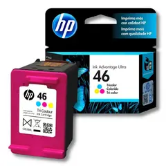 HP - Cartucho Original 46 Tricolor Para Deskjet Ink 2529 4729 5738 5739