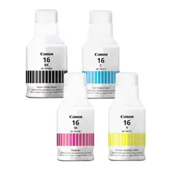 CANON - Kit 4 Tintas Gi-16 Para Maxify Gx6010 Y Gx7010 Tinta Bkcmy