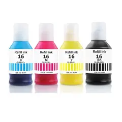 GENERICO - Kit 4 Tintas Genericas Gi-16 Para Maxify Gx6010 Gx7010 Tinta Bkcmy