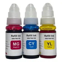 GENERICO - Kit 3 Tintas Genericas GI-10 Compatibles Canon G3100 G3102 G3110 G3111