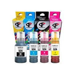 GENERICO - 4 Tintas Genericas 524 Para Impre Epson L6490 L15150 L15160