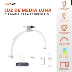 GENERICO - Lámpara Media Luna Escritorio LED Profesional Soporte para Teléfono