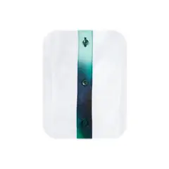 SON DOS - Camisa Blusa Blanca Oficina Tie Dye Tono Azul Verde Mujer