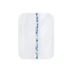 SON DOS - Camisa Blusa Azul Blanca Estampada Con Flores Oficina Mujer