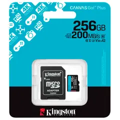 KINGSTON - Memoria Micro SD 256GB Canvas Go Plus V30 A2