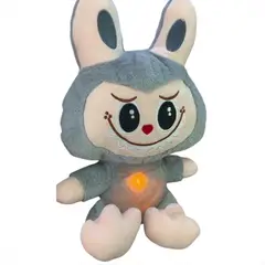 GENERICO - PELUCHE LABUBU RESPIRA  SONIDO PILAS ANTI ESTRÉS 40 CM