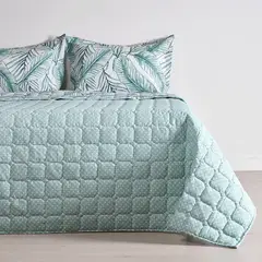 DISTRIHOGAR - Cubrelecho Doblefaz 150 Hilos Polialgodón Bluish Semidoble