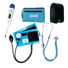 GMD - Kit Completo Enfermería Uso Clínico Y Estudiantil 4 Piezas Azul Cielo