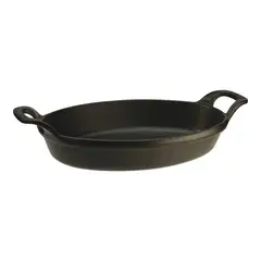 STAUB - Plato ovalado de hierro fundido color negro mate 29 cm