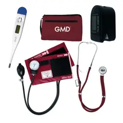 GMD - Kit Completo Enfermería Uso Clínico Y Estudiantil 4 Piezas Vinotinto