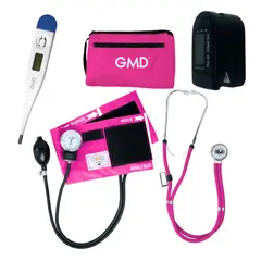 GMD - Kit Completo Enfermería Uso Clínico Y Estudiantil 4 Piezas Rosado Neon