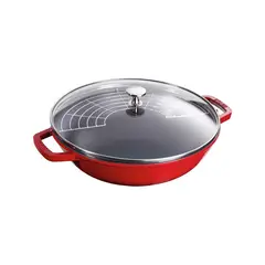 STAUB - Wok de hierro fundido color cereza
