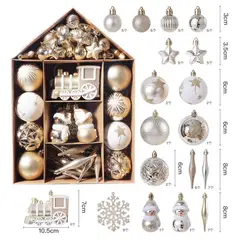 MULTIPLACE COLOMBIA - Bolas de Navidad adorno decorativo navideño 101 piezas alta calidad