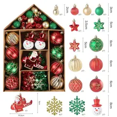 MULTIPLACE COLOMBIA - Bolas de Navidad adorno decorativo navideño 101 piezas alta calidad