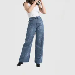 JULIANA SANCHEZ - Pantalón Just a girl - Azul