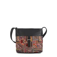 MACOLY - Bolso Manos libres mediano 400 cuero negro liso_.
