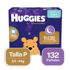 HUGGIES - Pañales Ultraconfort Talla P / 132 Unidades