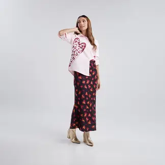 JULIANA SANCHEZ - Falda Heart - Negro