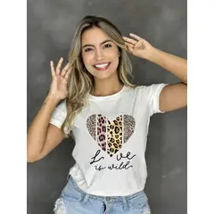 ISMI - Camiseta Animal Print Mujer Manga Corta
