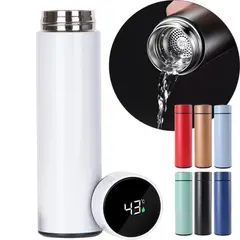 GENERICO - Termo Inteligente Medidor De Temperatura Led Botella 500Ml