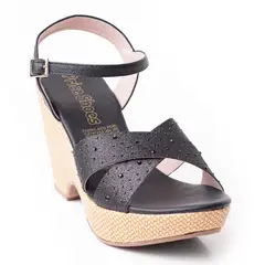 PRICE SHOES - Plataforma Para Mujer 382005NEGRO