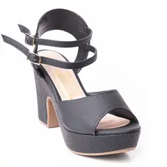 PRICE SHOES - Sandalias Tacon cubano mujer 182CE828NEGRO