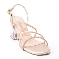 PRICE SHOES - Priceshoes Sandalia Tacon Cristal 952A-15CHAMPANA