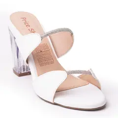 PRICE SHOES - Priceshoes Sandalia Tacon Cristal 952L-19BLANCO