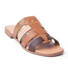 PRICE SHOES - Priceshoes Sandalia Plana para dama 692V233TIERRA