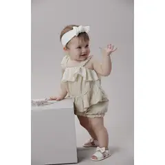 BABY SAMUU - Conjunto blusa y short en algodón Camelia