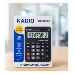 GENERICO - Calculadora de Escritorio Kadio KD-3866B Solar y Batería