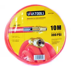 UYUSTOOLS - Manguera Compresor 10 M X 1/4" Pvc Acoples 20 Bar